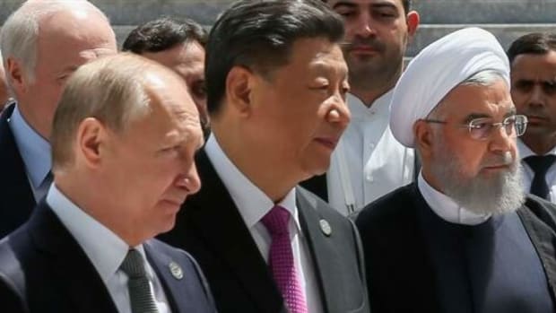 Iranian President Hassan Rouhani, Chinese President Xi Jinping, Russian President Vladimir Putin