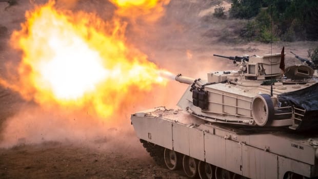 M1 Abrams Tank firing.