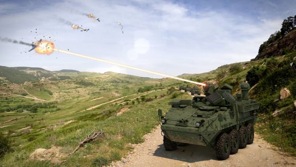 Army Strykers Destroy Attacking Drones & Mortars With 50kw Laser