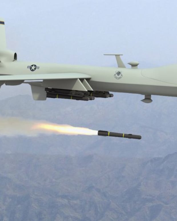 Reaper Drone Fires Missile