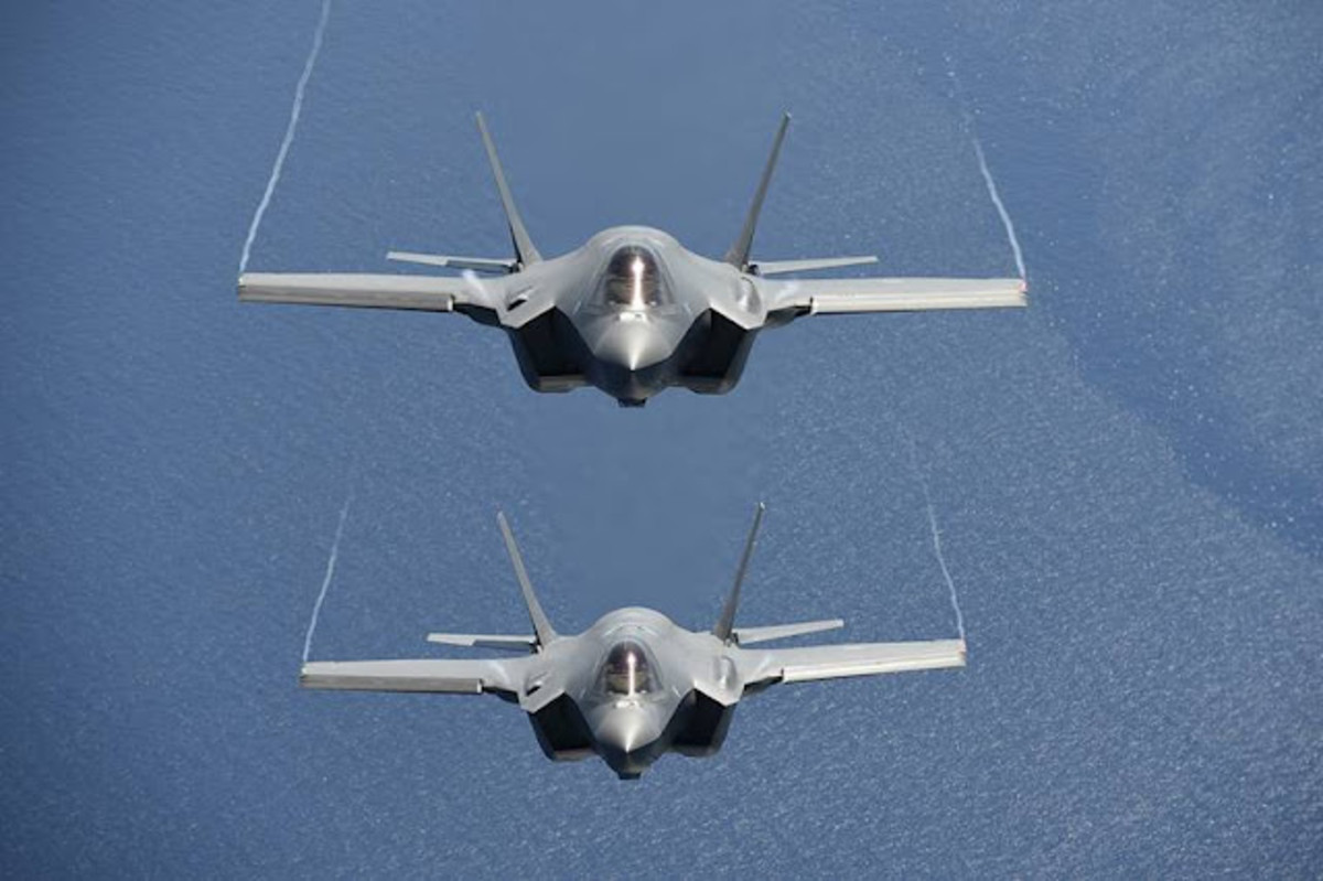 Italian Air Force F-35A stealth fighters. Four Italian F-35s recently landed at Amari AFB, Estonia, marking the first participation of a fifth generation aircraft in the NATO Baltic Air Policing mission.