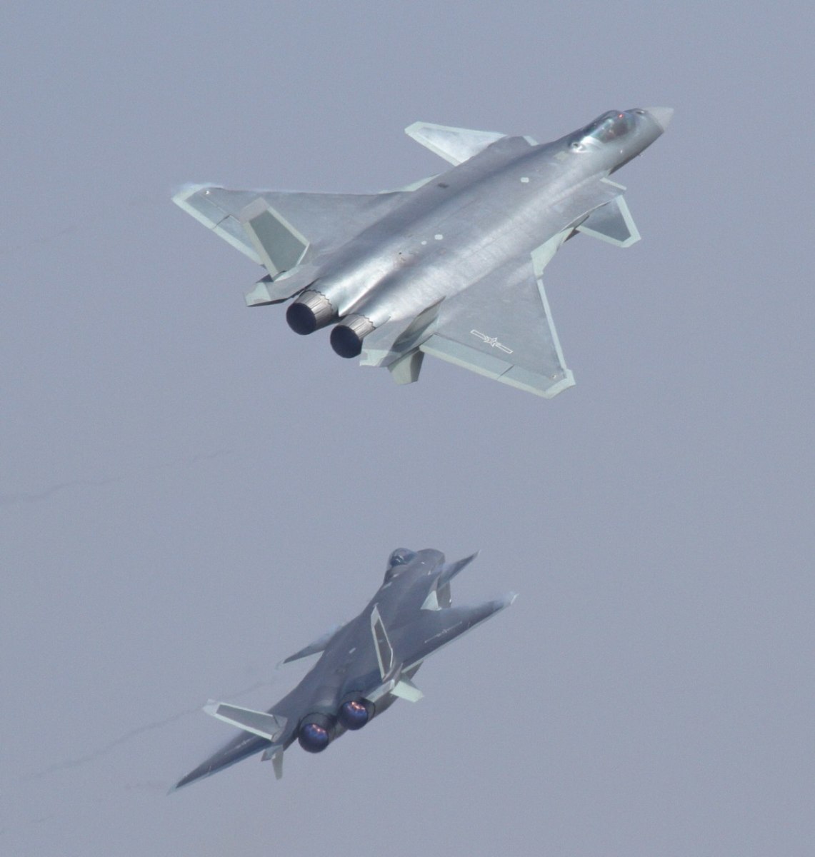 Two Chengdu J-20s