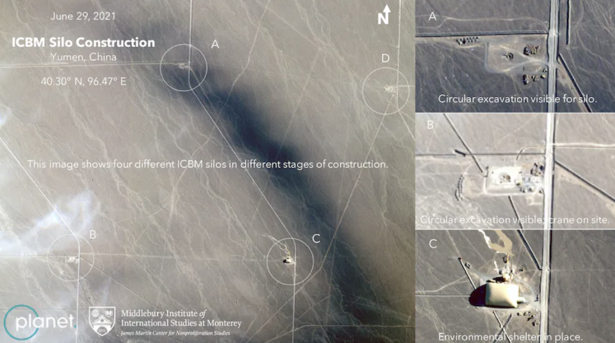Suspected Missile Silo Construction Sites in China